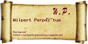 Wilpert Perpétua névjegykártya